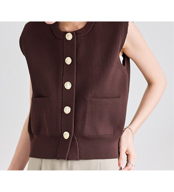 RANAN（ラナン）の「ニュアンスボタンニットベスト（ベスト）」｜詳細画像