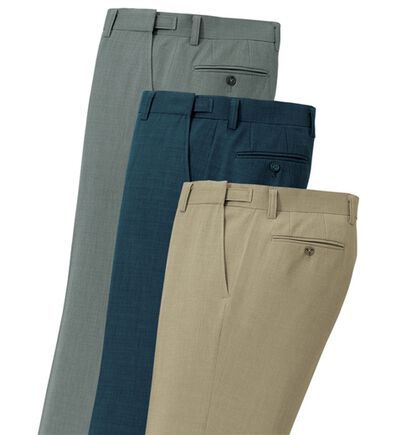 「裾上げ済吸汗速乾アジャスター付スラックス（メンズスラックス）」