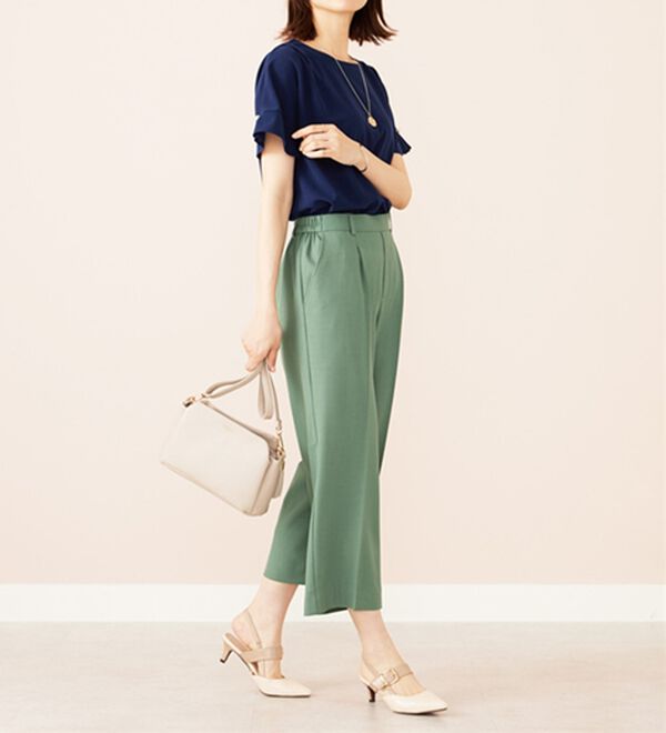 BELLUNA（ベルーナ）の「ジョーゼット素材袖パールブラウス（ブラウス）」｜詳細画像