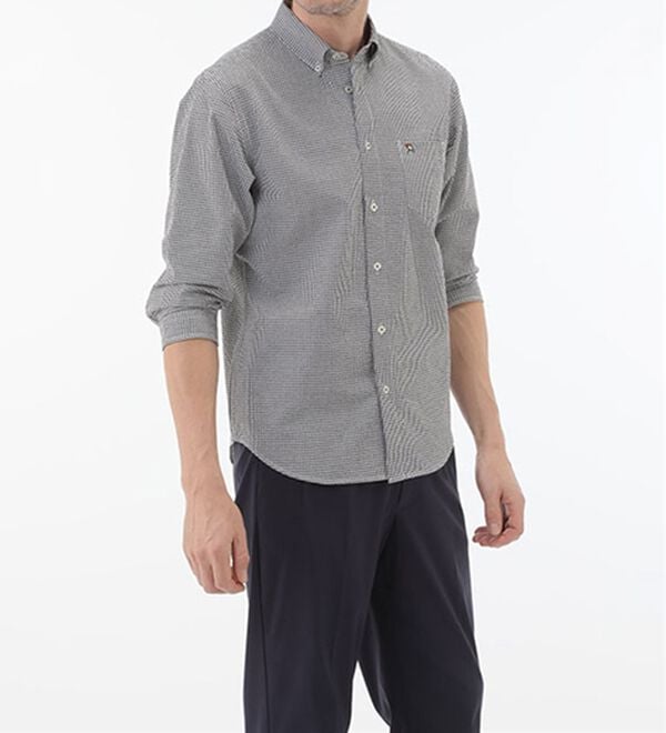 「＜アーノルド　パーマー＞シアサッカーデザインシャツ（長袖・７分袖）（メンズシャツ）」｜詳細画像