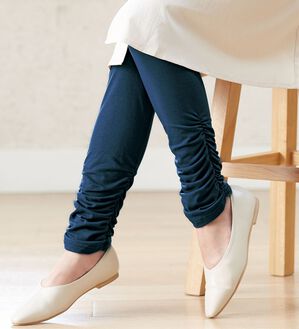 LAVIENNE（ラヴィエンヌ）の「【３色組】綿混のくしゅレギンス（肌着・インナーウェア）」｜詳細画像