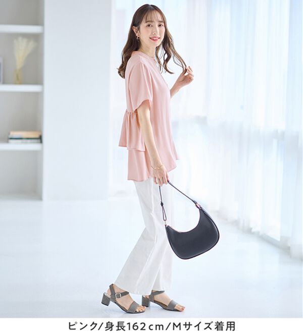 alotta（アロッタ）の「【イージーケア】バックフリルデザインブラウス（ブラウス）」｜詳細画像