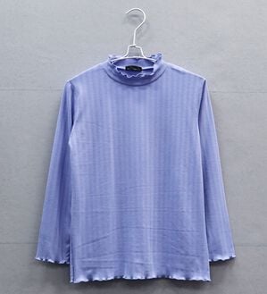 「ミニケーブル柄ハイネックプルオーバー（カットソー）」｜詳細画像