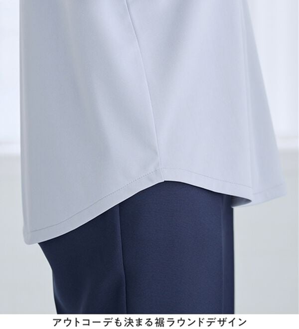 alotta（アロッタ）の「【接触冷感】パールデザイン５分袖Ｔシャツブラウス（ブラウス）」｜詳細画像