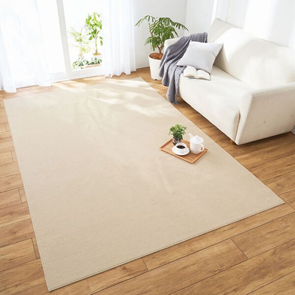 「防ダニ・抗菌・防炎　カットパイルカーペット（カーペット）」｜アイボリー