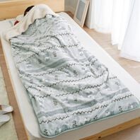 iellio（イエリオ）の「もこもこあったか素材のすっぽり毛布＜洗える・寝袋タイプ・シープ調ボア・マイクロ＞（毛布・ブランケット）」