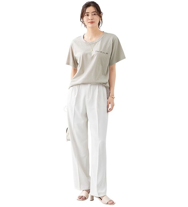 LAVIENNE（ラヴィエンヌ）の「カップ付ロゴＴシャツ（Tシャツ）」｜詳細画像