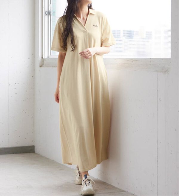 RANAN（ラナン）の「＜ＦＩＬＡ＞ゆったりフレアーポロワンピース（その他ワンピース）」｜詳細画像