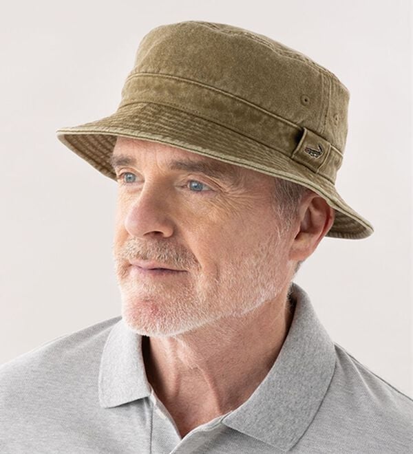 「＜クロコダイル＞こだわりの洗い加工帽子（メンズ帽子）」｜詳細画像