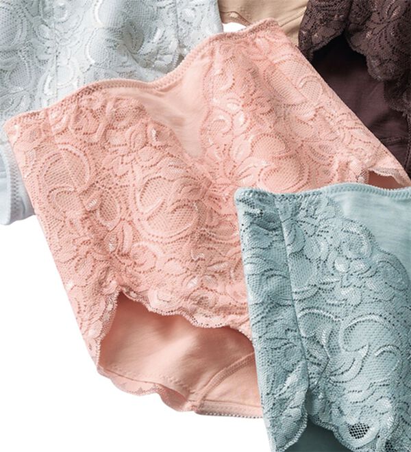 LAVIENNE（ラヴィエンヌ）の「レースがうれしいたっぷりショーツ　単品（ショーツ）」｜ピンク