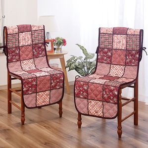 「キルトチェアカバー２枚組（チェアカバー・チェアパッド）」｜ワイン