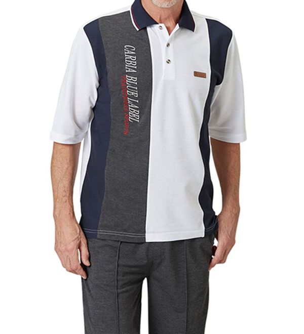 「＜カルビア＞夏素材で快適！毎日活躍切替デザインホームスーツ（メンズルームウェア）」｜詳細画像