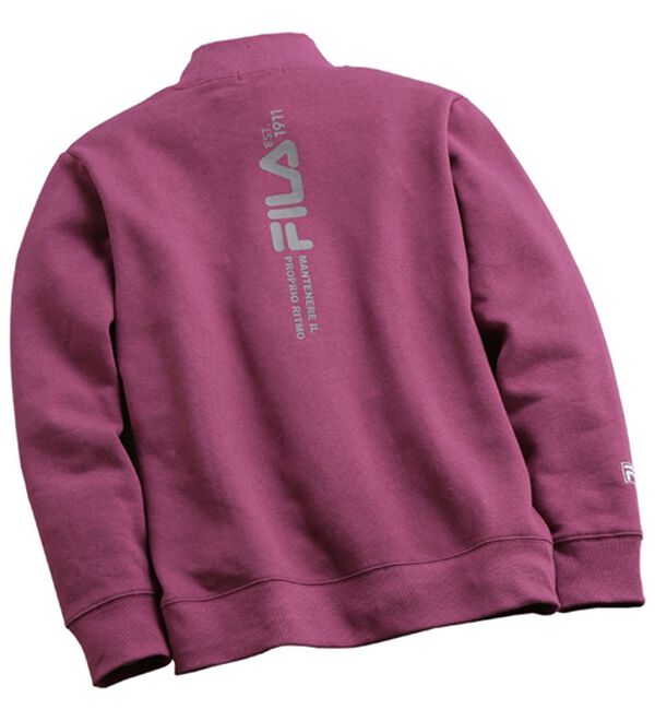 「＜フィラ＞お洒落な大人見え裏起毛トレーナー（メンズトレーナー）」｜パープル