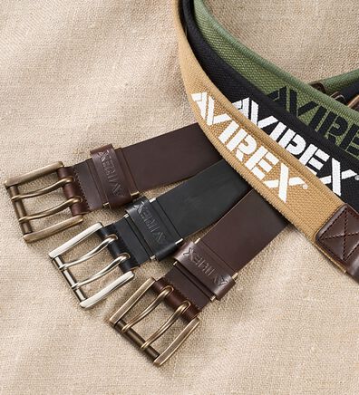 「＜アヴィレックス＞ダブルピンコンビベルト（メンズベルト）」