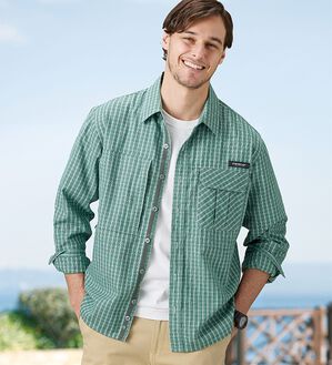 「＜ダンロップ・リファインド＞ガバッと開いて爽快シャツ（メンズシャツ）」｜詳細画像