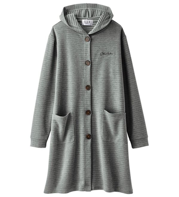 BELLUNA（ベルーナ）の「＜ＥＬＬＥ　Ａｃｔｉｖｅ＞裏ボーダーフードカーディガン（その他カーディガン）」｜詳細画像