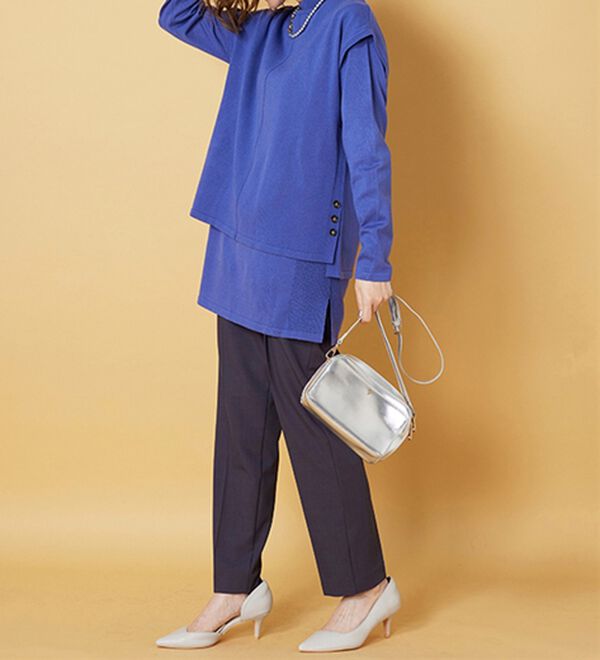 BELLUNA（ベルーナ）の「ベスト付ニットチュニックアンサンブル（アンサンブル）」｜詳細画像