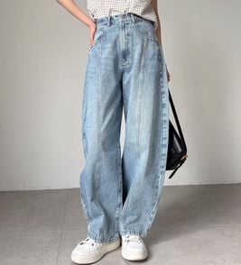 RANAN（ラナン）の「フロントシームカーブデニム（フルレングスパンツ）」