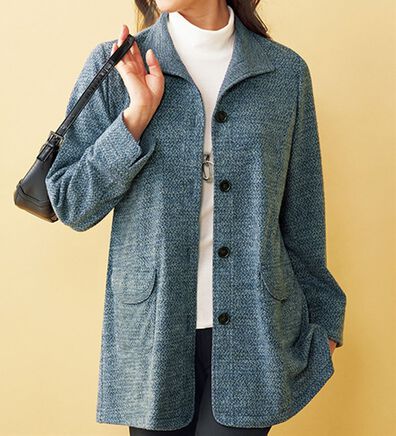 BELLUNA（ベルーナ）の「杢調カットソー起毛素材デザインジャケット（その他ジャケット）」