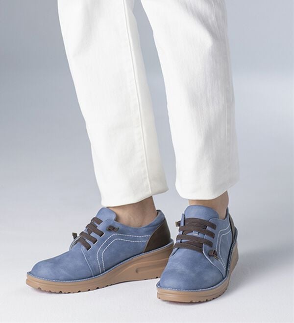 ルフラン（ルフラン）の「はっ水！アウトステッチお洒落甲ゴムシューズ（フラットシューズ）」｜詳細画像