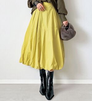 BELLUNA（ベルーナ）の「【低身長さん向け】バルーンスカート（ロングスカート）」｜イエロー