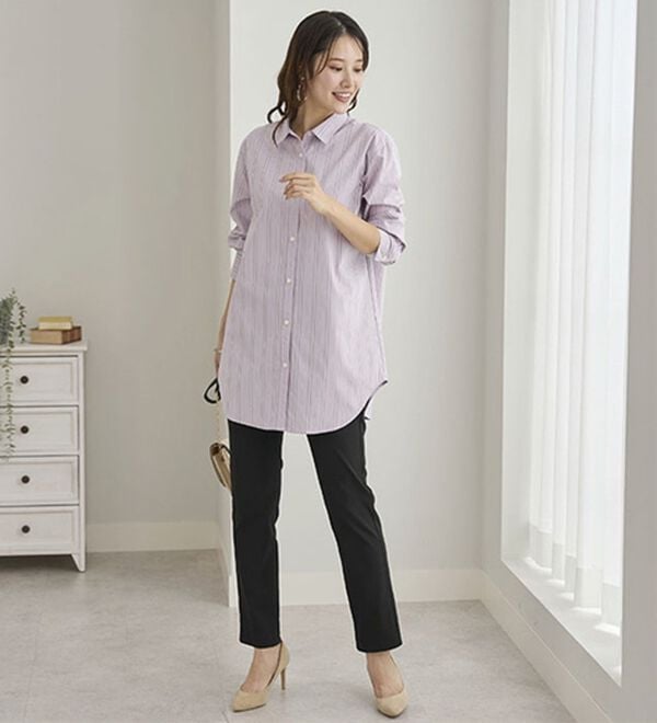 BELLUNA（ベルーナ）の「＜ＳＯＬＯＴＥＸ（Ｒ）＞ストレッチビッグシャツ（シャツ）」｜詳細画像