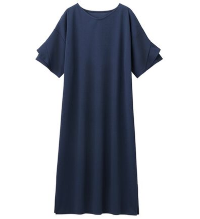 alotta（アロッタ）の「【４つの機能付】ひんやりフリル袖Ｔシャツワンピース（シャツワンピース）」