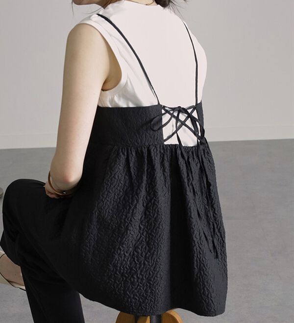 ふくれジャカードキャミブラウス - ベルーナ【公式】