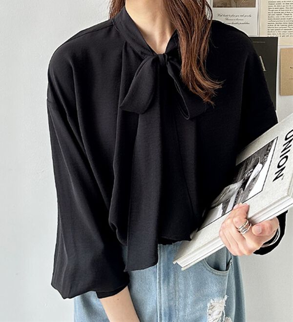 GeeRA（ジーラ）の「前後２ｗａｙボウタイブラウス（ブラウス）」｜詳細画像