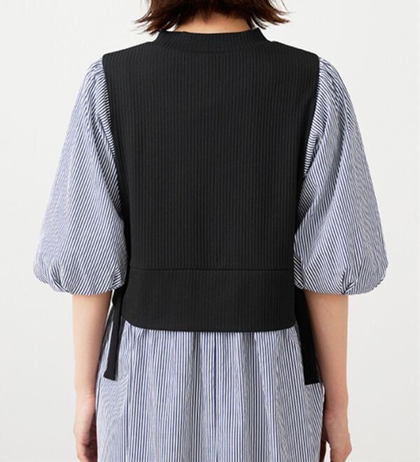 BELLUNA（ベルーナ）の「ベルト使い異素材切替ワンピ―ス（その他ワンピース）」｜詳細画像