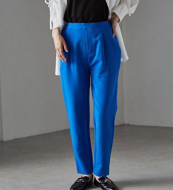 RANAN（ラナン）の「【選べる股下】美脚シルエットタックパンツ（股下６１・６５ｃｍ）（フルレングスパンツ）」｜詳細画像