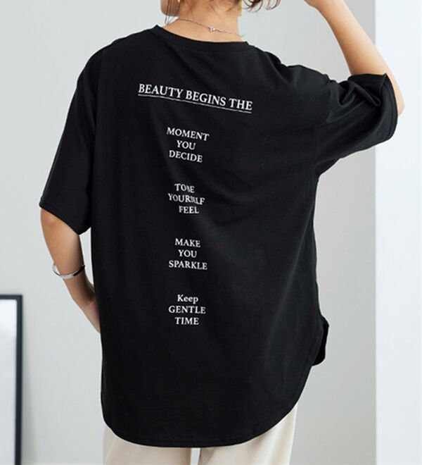 GeeRA（ジーラ）の「プリントチュニックＴシャツ（カットソー）」｜詳細画像