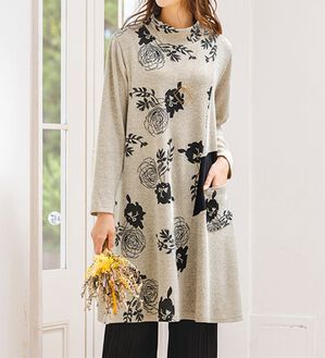 ルフラン（ルフラン）の「ロマンティックな暖かワンピ（その他ワンピース）」｜ベージュ系