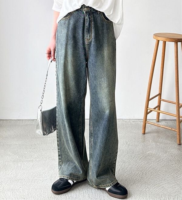 JENNE 2wayハイウエストリラックスデニムパンツS ネイビー1回着用のみ JENNE 2wayハイウエストリラックスデニムパンツS ネイビー1回着用のみ