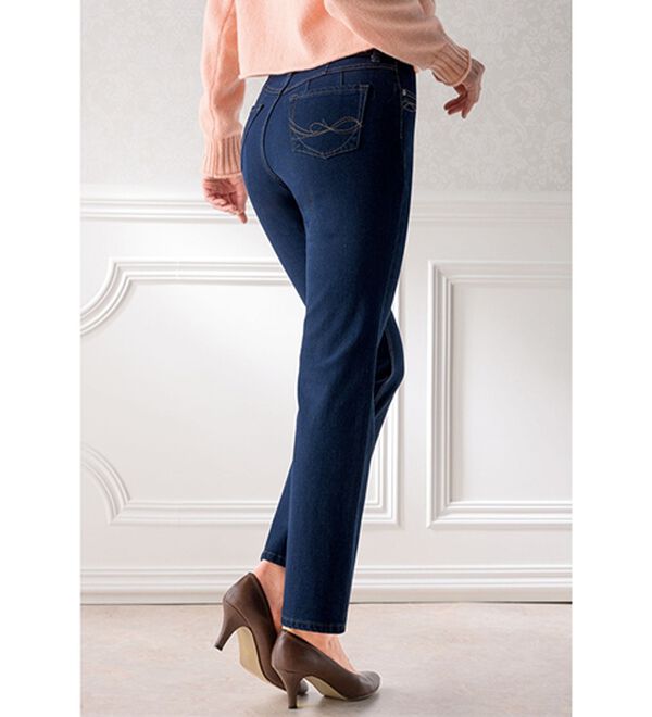 ルフラン（ルフラン）の「【３本組】裏ウール調８ダーツデニムパンツ（フルレングスパンツ）」｜詳細画像