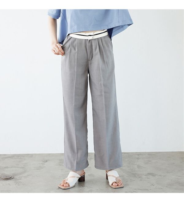 GeeRA（ジーラ）の「２ＷＡＹハイウエストスラックスパンツ（フルレングスパンツ）」｜詳細画像