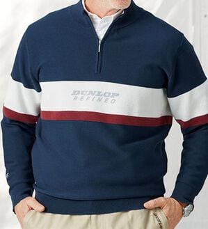 「＜ダンロップ・リファインド＞パネルボーダージャカードセーター（メンズニット・セーター）」｜詳細画像