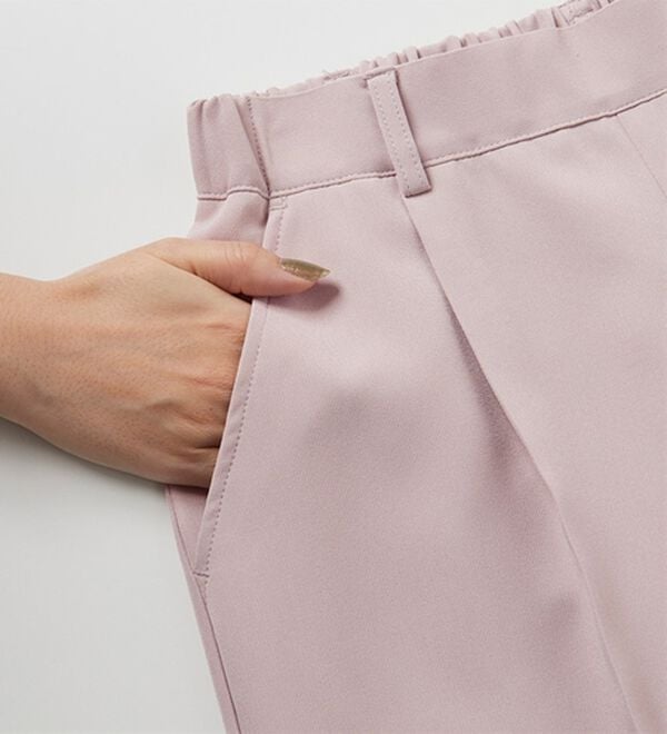 RANAN（ラナン）の「【選べる２丈】機能付！美脚シルエットセンタープレスワイドパンツ（フルレングスパンツ）」｜詳細画像