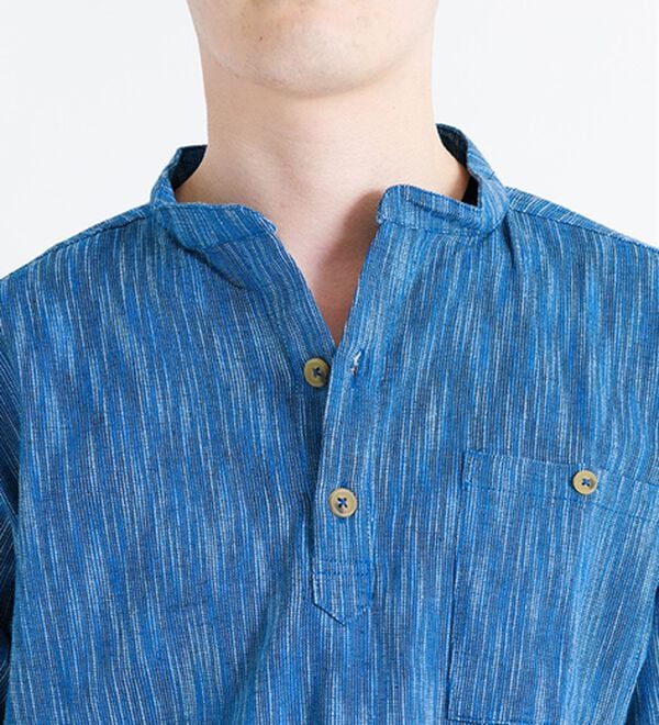 「ざっくり木綿のゆったりリラックスシャツ（メンズシャツ）」｜詳細画像