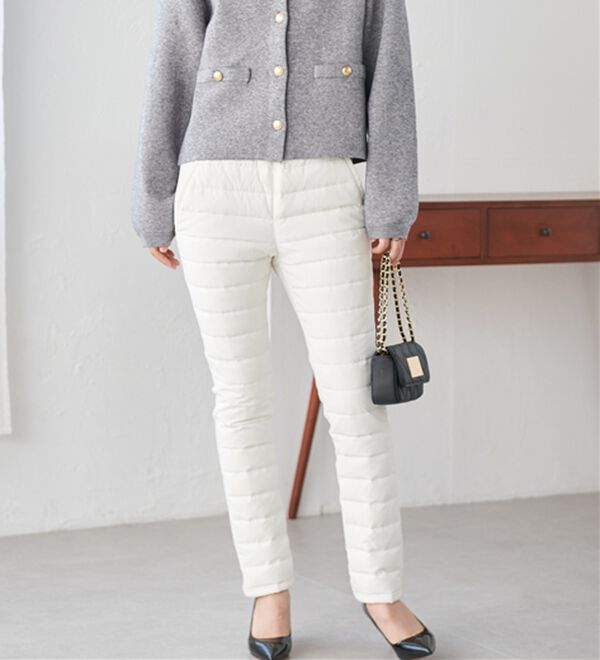 RANAN（ラナン）の「あたたかダウンパンツ（フルレングスパンツ）」｜ホワイト