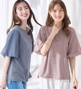 alotta（アロッタ）の「袖異素材バルーンＴシャツ（カットソー）」