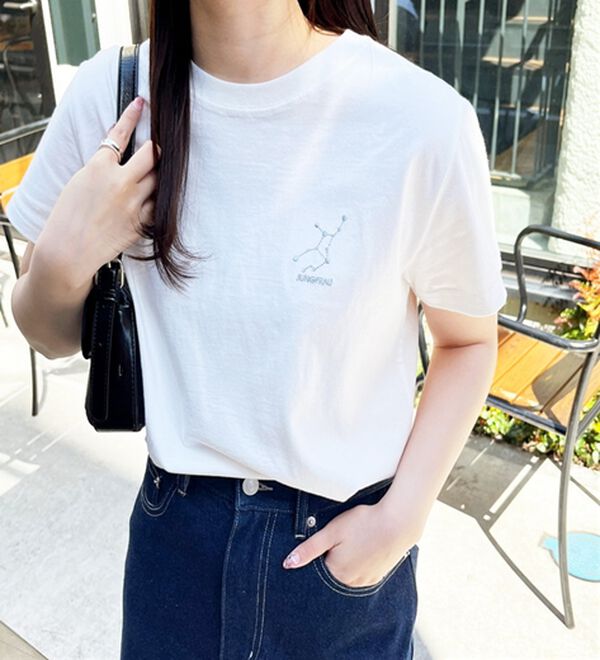 GeeRA（ジーラ）の「綿１００％アソート１ポイント刺しゅうＴシャツ（カットソー）」｜詳細画像