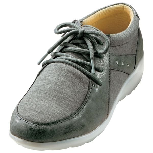 BELLUNA（ベルーナ）の「杢調素材ワラビー風スニーカー（スニーカー）」｜グレー