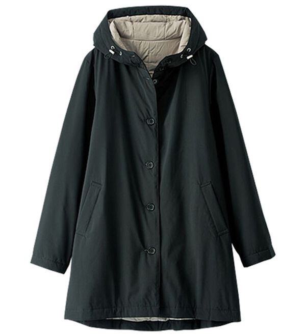 BELLUNA（ベルーナ）の「軽量&times;防風！配色使い中わたコート（ロングコート）」｜詳細画像