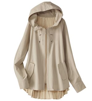 BELLUNA（ベルーナ）の「バックプリーツデザインブルゾン（ブルゾン）」｜ベージュ