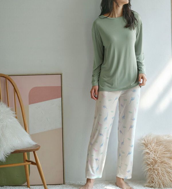 YU'NOW（ユナウ）の「レーヨンブレンドハラマキパジャマ２点セット（パジャマ・ルームウェア）」｜詳細画像