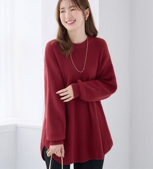 alotta（アロッタ）の「ふんわり裾ラウンドゆるニットチュニック（チュニック）」｜詳細画像