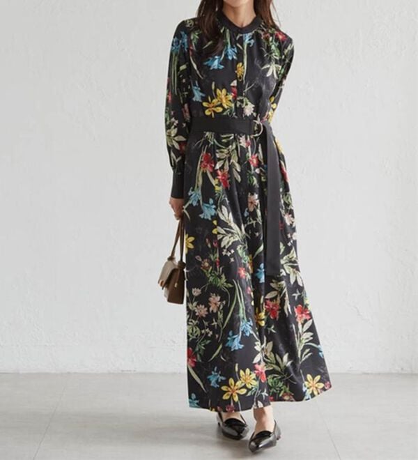 RANAN（ラナン）の「レトロフラワーシャツワンピース（プリントワンピース）」｜詳細画像