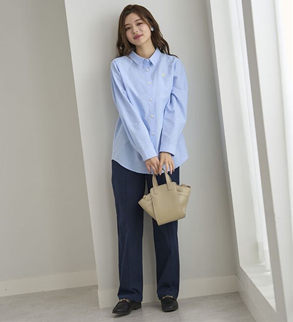 BELLUNA（ベルーナ）の「【ＰＯＬＯ　ＢＣＳ】オックス素材刺しゅうシャツ（シャツ）」｜詳細画像