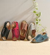 BELLUNA（ベルーナ）の「めちゃ柔らか幅広バックバンドサンダル（サンダル・ミュール）」